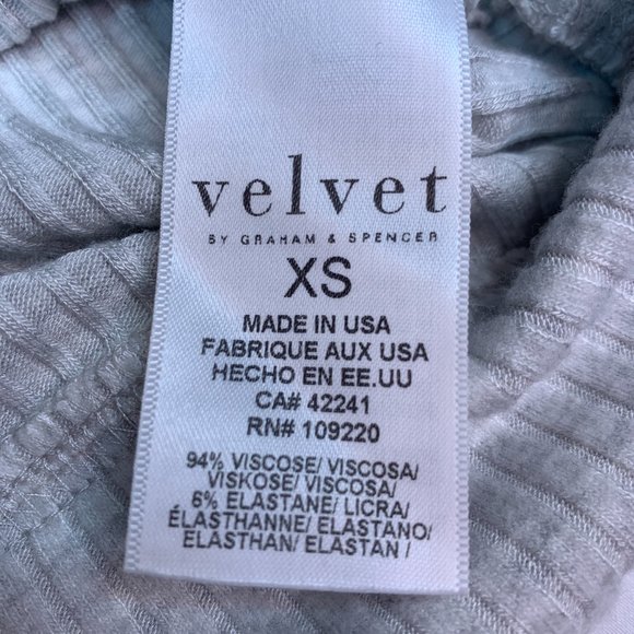 VELVET By Graham & Spencer Womens Gray Cowl Neck Ribbed Pullover Sweater XS NWT - Picture 10 of 11